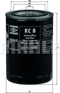 MAHLE KC 8 - Filtru combustibil allinparts.ro