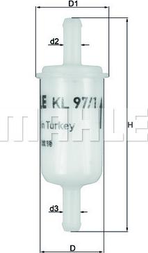 MAHLE KL 97/1 - Filtru combustibil - allinparts.ro