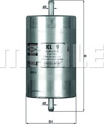 MAHLE KL 9 - Filtru combustibil allinparts.ro