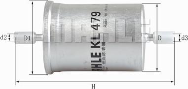 MAHLE KL 479 - Filtru combustibil allinparts.ro