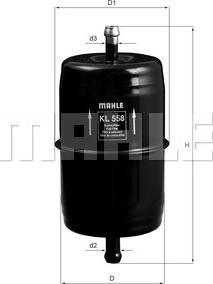 MAHLE KL 558 - Filtru combustibil allinparts.ro