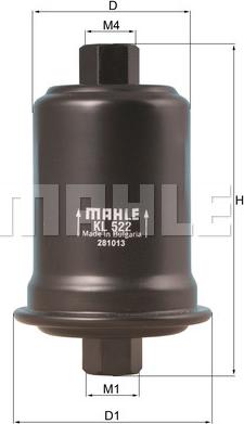 MAHLE KL 522 - Filtru combustibil - allinparts.ro
