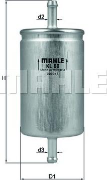 MAHLE KL 60 - Filtru combustibil allinparts.ro