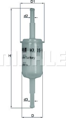 MAHLE KL 15 - Filtru combustibil allinparts.ro