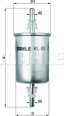 MAHLE KL 83 - Filtru combustibil allinparts.ro