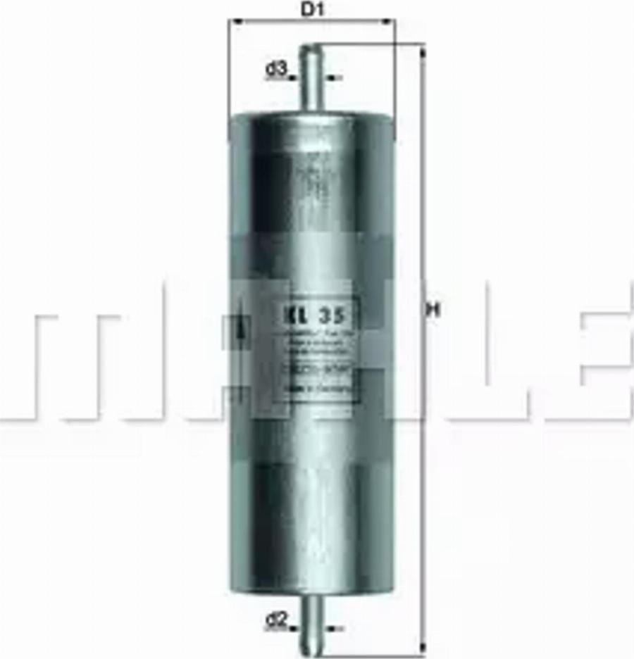 MAHLE KL 35 - Filtru combustibil allinparts.ro