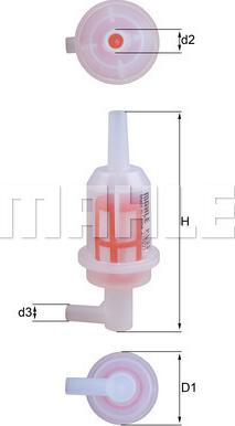 MAHLE KL 33 - Filtru combustibil - allinparts.ro