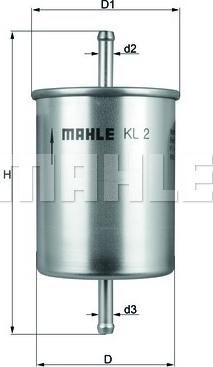 MAHLE KL 2 - Filtru combustibil - allinparts.ro