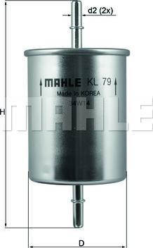 MAHLE KL 79 - Filtru combustibil allinparts.ro