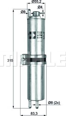MAHLE KLH 12 - Filtru combustibil allinparts.ro