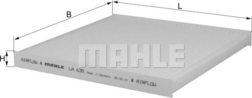 MAHLE LA 635 - Filtru, aer habitaclu - allinparts.ro