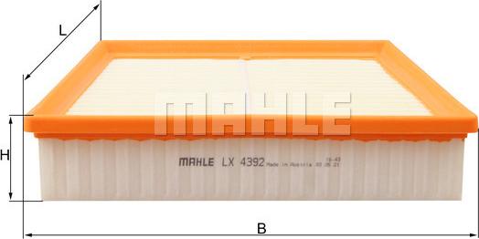 MAHLE LX 4392 - Filtru aer allinparts.ro