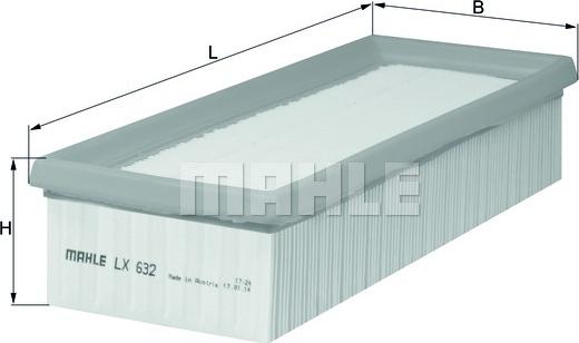 MAHLE LX 632 - Filtru aer allinparts.ro
