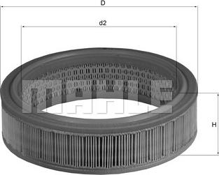MAHLE LX 158 - Filtru aer allinparts.ro