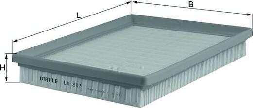 MAHLE LX 887 - Filtru aer allinparts.ro