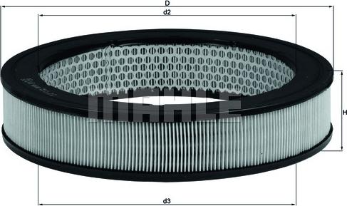 MAHLE LX 8 - Filtru aer - allinparts.ro