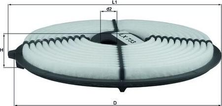 MAHLE LX 733 - Filtru aer - allinparts.ro