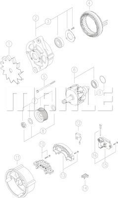 MAHLE MG 598 - Generator / Alternator - allinparts.ro