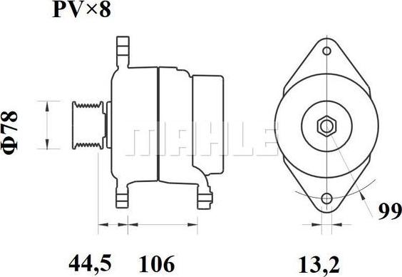 MAHLE MG 816 - Generator / Alternator allinparts.ro
