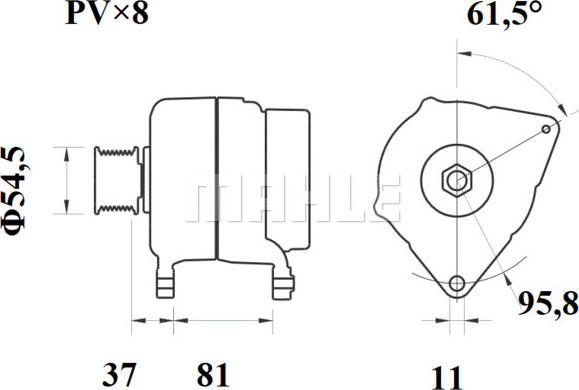 MAHLE MG 813 - Generator / Alternator allinparts.ro