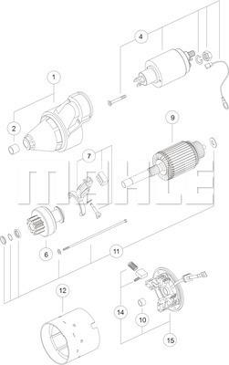 MAHLE MS 182 - Starter - allinparts.ro