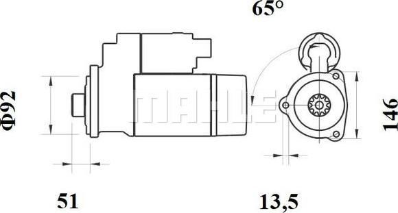 MAHLE MS 758 - Starter allinparts.ro