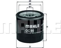 MAHLE OC 90 - Filtru ulei allinparts.ro