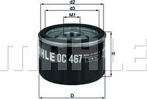MAHLE OC 467 - Filtru ulei - allinparts.ro