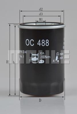 MAHLE OC 488 - Filtru ulei allinparts.ro
