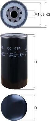 MAHLE OC 474 - Filtru ulei allinparts.ro