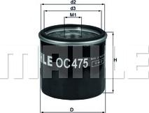 MAHLE OC 475 - Filtru ulei - allinparts.ro
