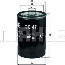 MAHLE OC 47 OF - Filtru ulei - allinparts.ro
