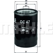 MAHLE OC 47 - Filtru ulei - allinparts.ro