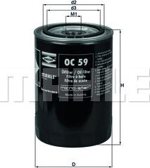 MAHLE OC 59 - Filtru ulei allinparts.ro