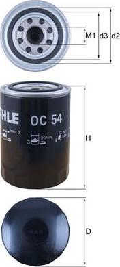 MAHLE OC 54 - Filtru ulei - allinparts.ro
