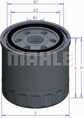 MAHLE OC 556 - Filtru ulei - allinparts.ro