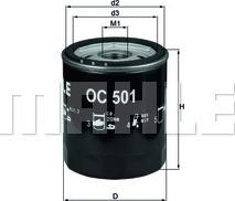 MAHLE OC 501 - Filtru ulei allinparts.ro