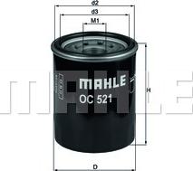 MAHLE OC 521 - Filtru ulei - allinparts.ro