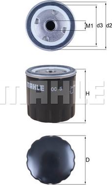 MAHLE OC 5 - Filtru ulei allinparts.ro