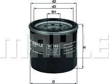 MAHLE OC 195 - Filtru ulei allinparts.ro