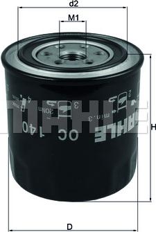MAHLE OC 140 - Filtru ulei allinparts.ro
