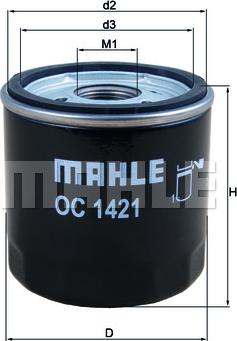 MAHLE OC 1421 - Filtru ulei allinparts.ro