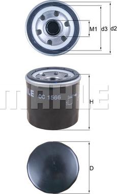 MAHLE OC 1566 - Filtru ulei allinparts.ro