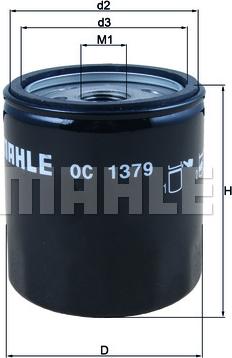 MAHLE OC 1379 - Filtru ulei allinparts.ro