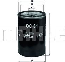 MAHLE OC 81 - Filtru ulei allinparts.ro