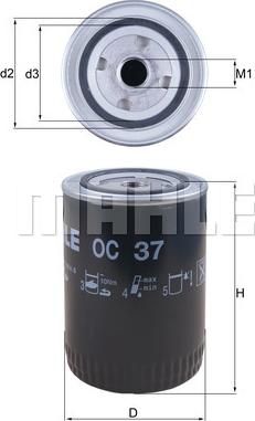 MAHLE OC 37 - Filtru ulei allinparts.ro