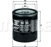 MAHLE OC 25 - Filtru ulei - allinparts.ro