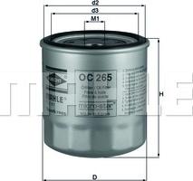 MAHLE OC 265 - Filtru ulei - allinparts.ro