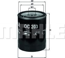 MAHLE OC 203 - Filtru ulei allinparts.ro
