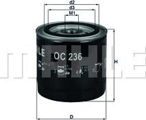 MAHLE OC 236 - Filtru ulei allinparts.ro